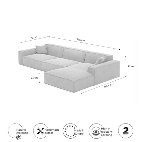 Canapé d’angle LIONEL en forme de L - Jusqu'à -70% - designDISTRIKT