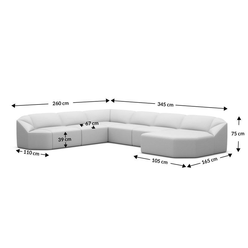 Canapé panoramique LAGUNA XXL - Jusqu'à -70% - designDISTRIKT