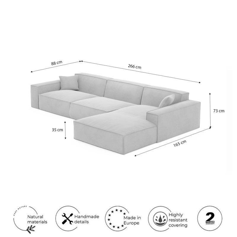 Canapé d’angle LIONEL en forme de L - Jusqu'à -70% - designDISTRIKT