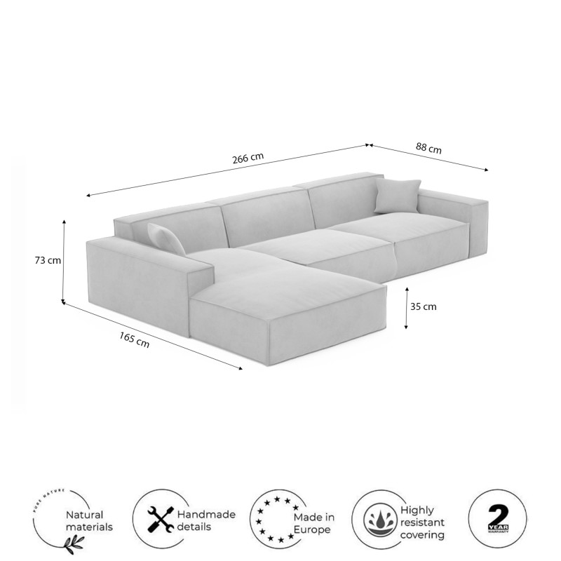 Canapé d’angle LIONEL en forme de L - Jusqu'à -70% - designDISTRIKT