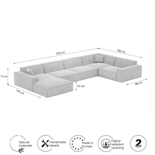 Canapé panoramique LIONEL - Meubles jusqu'à -70% - designDISTRIKT