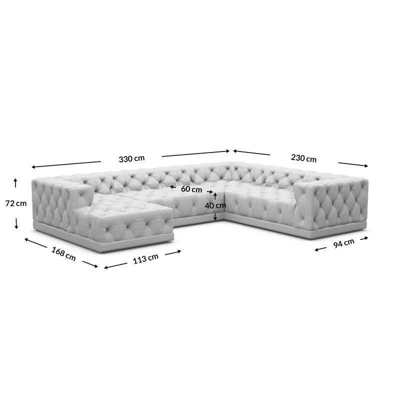 Canapé panoramique KUDO XXL - Offres jusqu'à -70% - designDISTRIKT