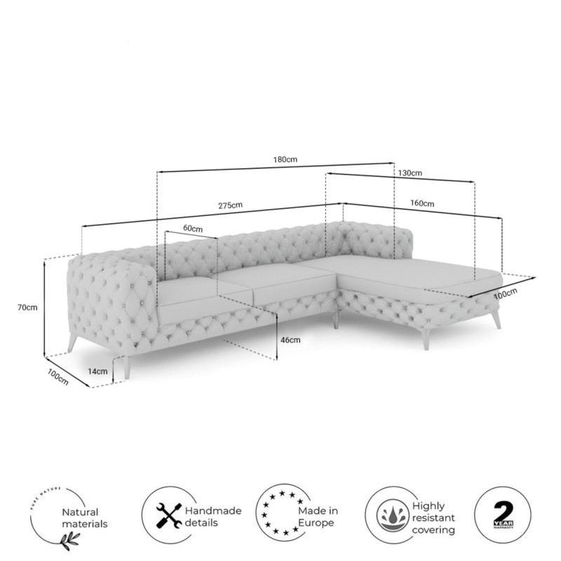 Canapé d’angle ZION en forme de L - Jusqu'à -70% - designDISTRIKT