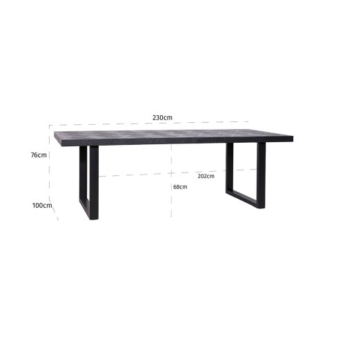 Table à manger design MASAI 200x100 par designDISTRIKT Möbel Schweiz