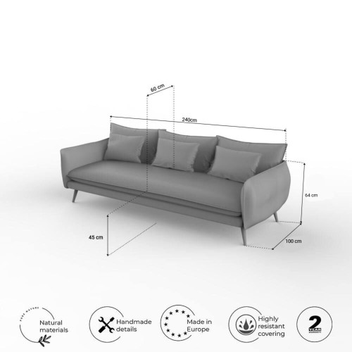 Canapé 4 places RAGALIA - Des meubles jusqu'à -70% - designDISTRIKT