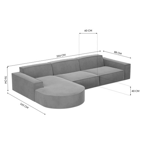 Canapé d’angle VICTORIA en forme de L - Jusqu'à -70% designDISTRIKT