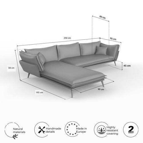 Canapé d’angle THANOS en forme de L - Jusqu'à -70% - designDISTRIKT