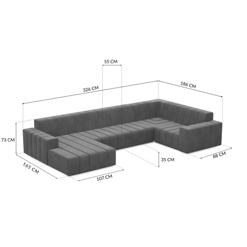 Canapé COSMOS U designDISTRIKT meubles Suisse