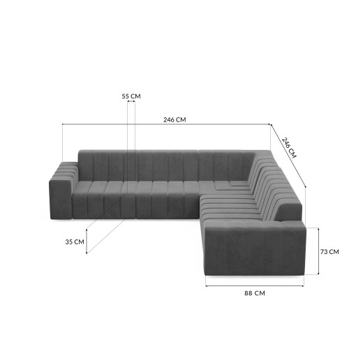 Canapé COSMOS COIN designDISTRIKT meubles Suisse