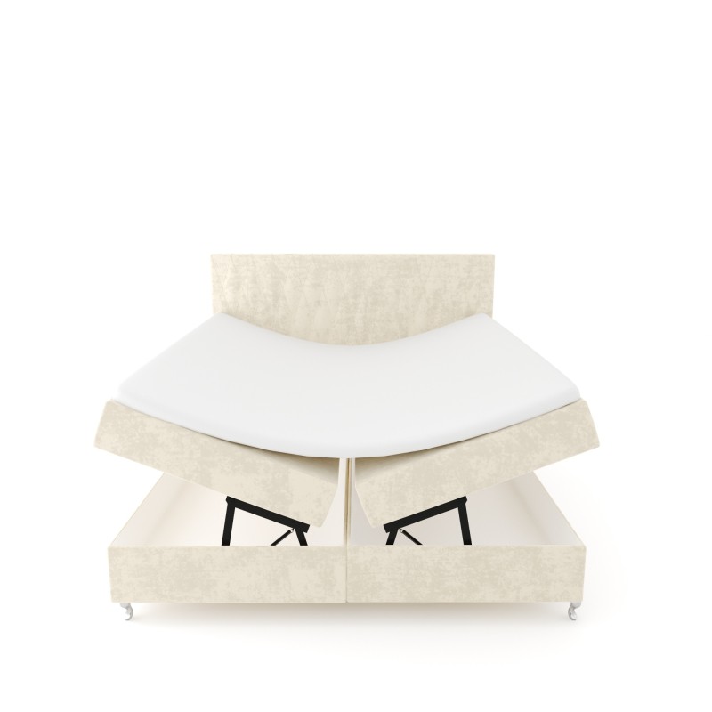 Notre lit boxspring ADRENA avec espace de rangement - designDISTRIKT