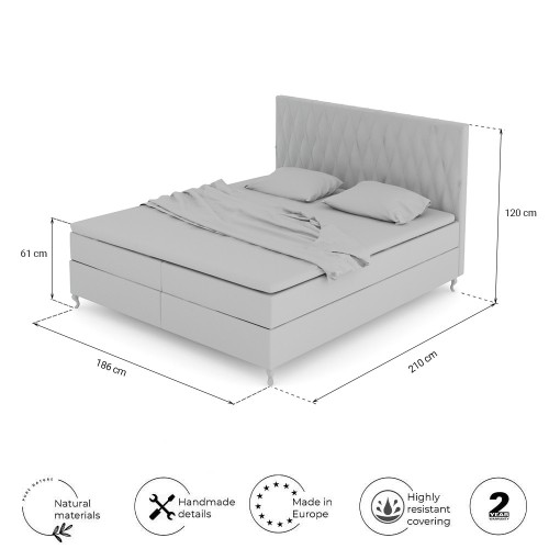 Notre lit boxspring ADRENA avec espace de rangement - designDISTRIKT