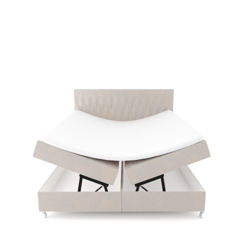 Notre lit boxspring ADRENA avec espace de rangement - designDISTRIKT