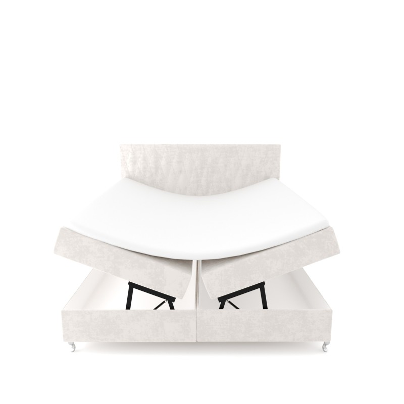 Notre lit boxspring ADRENA avec espace de rangement - designDISTRIKT