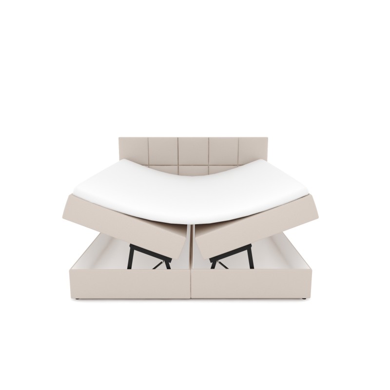 Notre lit boxspring BEATRIX avec espace de rangement - designDISTRIKT