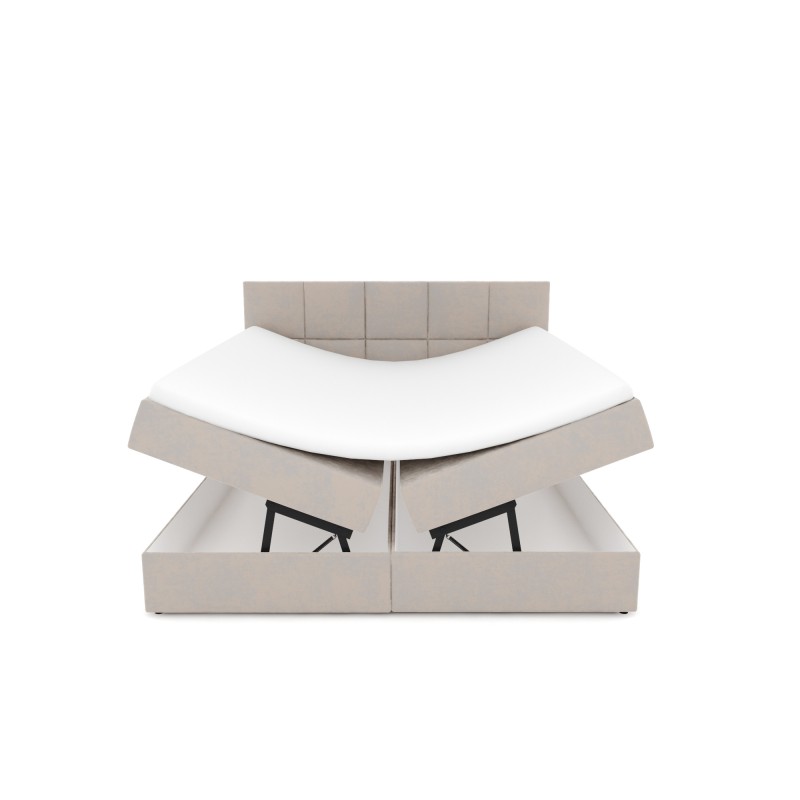 Notre lit boxspring BEATRIX avec espace de rangement - designDISTRIKT