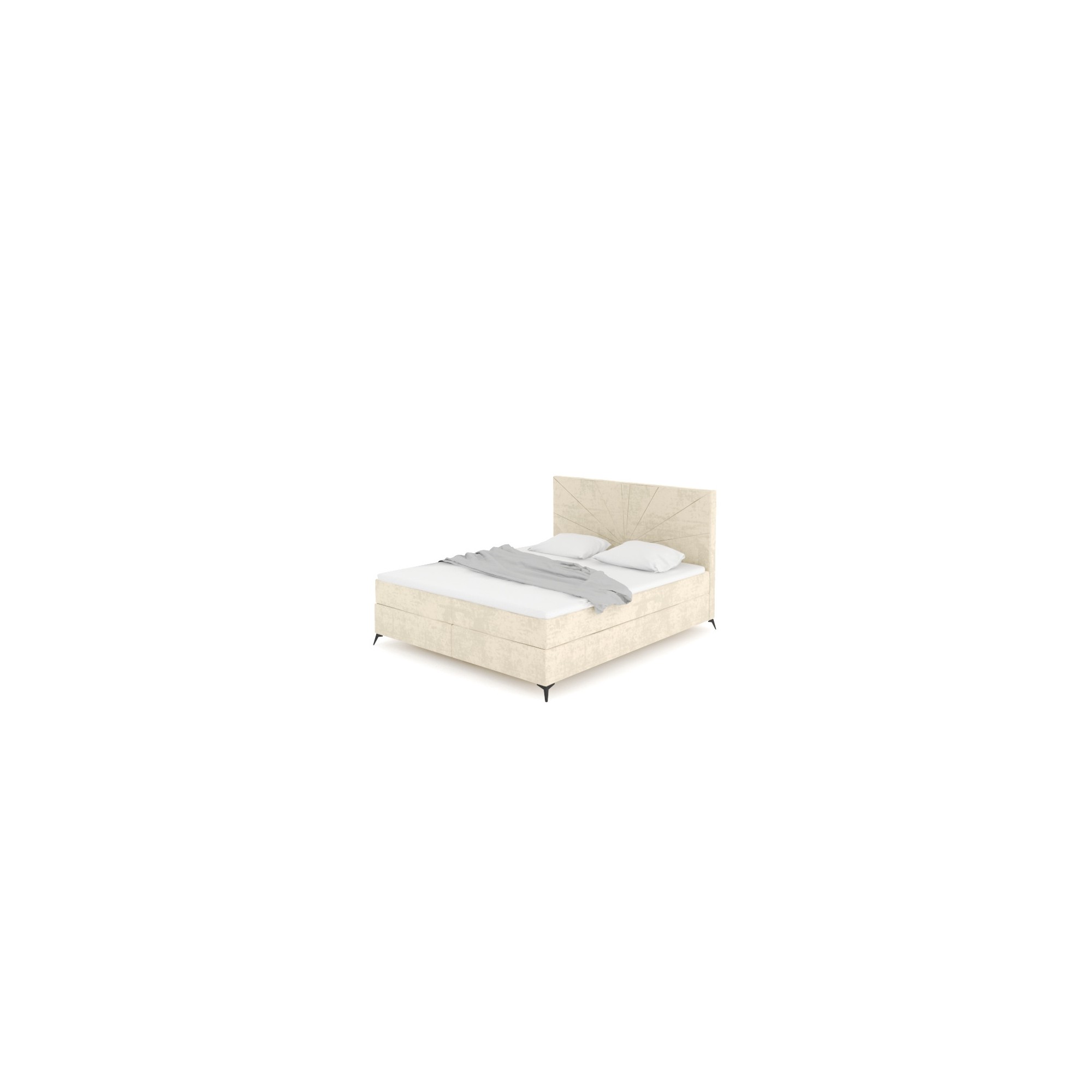 Notre lit boxspring DAHLIA avec espace de rangement - designDISTRIKT