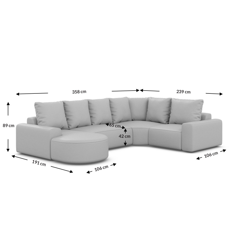 Canapé panoramique MOYA XL - Offres jusqu'à -70% - designDISTRIKT