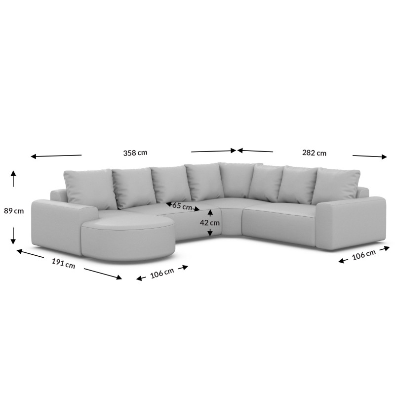 Canapé panoramique MOYA XXL - Meubles jusqu'à -70% designDISTRIKT