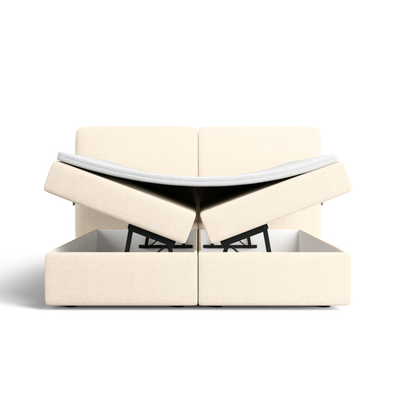 Notre lit boxspring BILBOA avec espace de rangement - designDISTRIKT