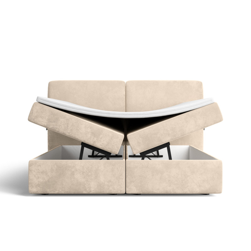 Notre lit boxspring BILBOA avec espace de rangement - designDISTRIKT