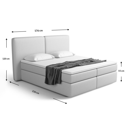 Notre lit boxspring BILBOA avec espace de rangement - designDISTRIKT