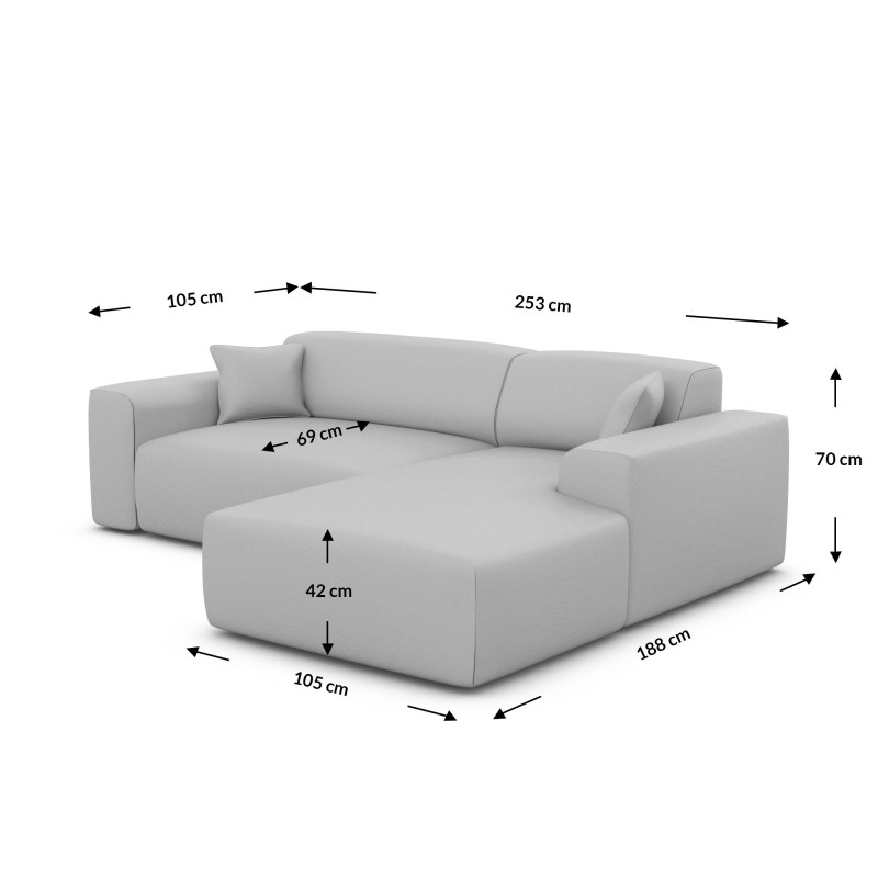 Canapé d’angle LENOVA - Forme L - Fonction lit - designDISTRIKT