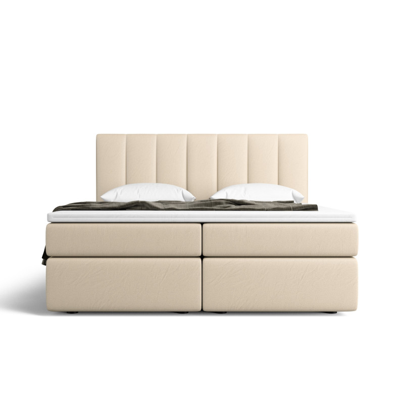 Notre lit boxspring AVALON avec espace de rangement - designDISTRIKT