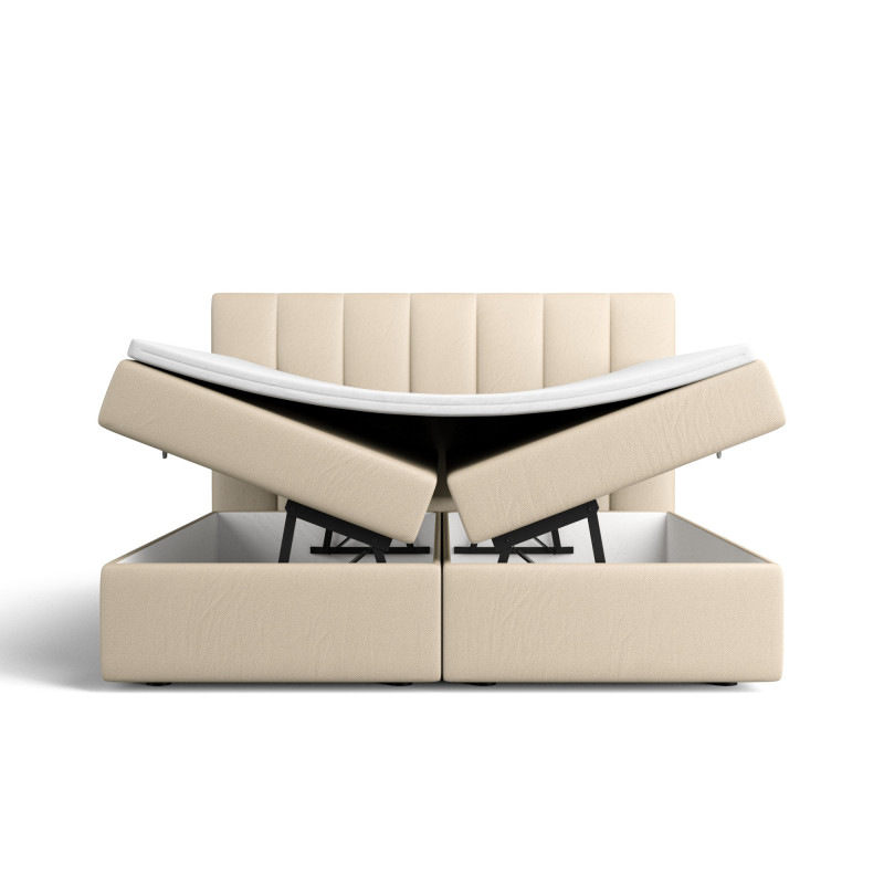 Notre lit boxspring AVALON avec espace de rangement - designDISTRIKT