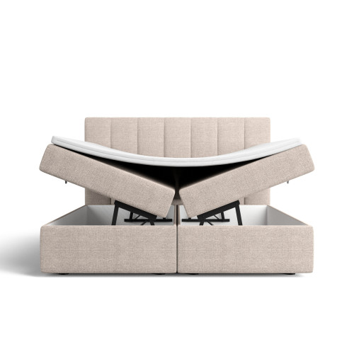 Notre lit boxspring AVALON avec espace de rangement - designDISTRIKT