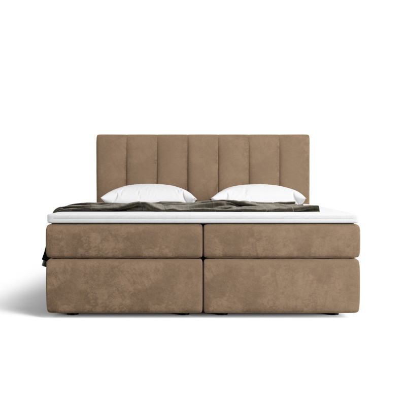 Notre lit boxspring AVALON avec espace de rangement - designDISTRIKT