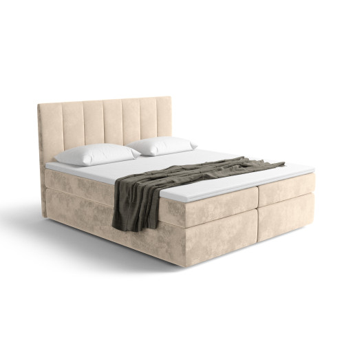 Notre lit boxspring AVALON avec espace de rangement - designDISTRIKT