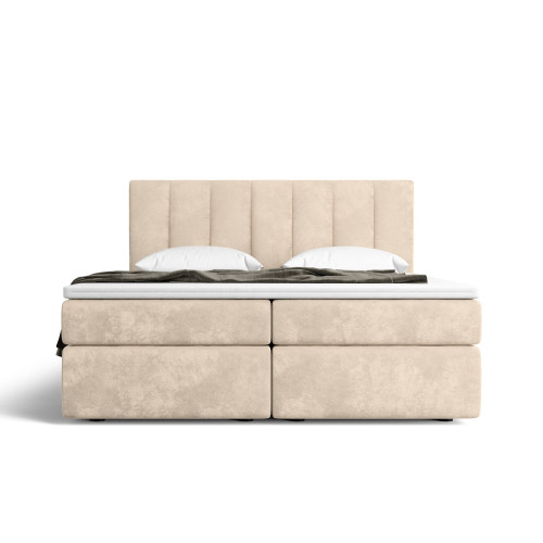 Notre lit boxspring AVALON avec espace de rangement - designDISTRIKT