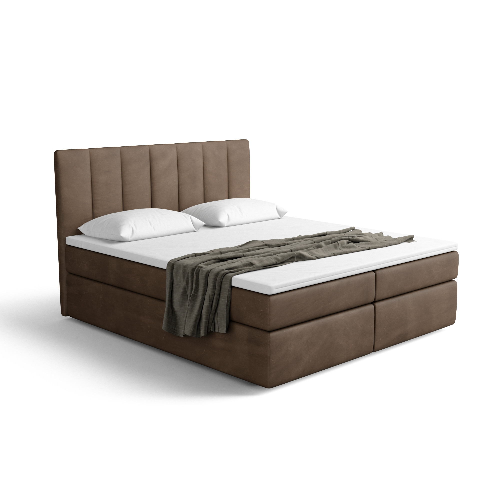 Notre lit boxspring AVALON avec espace de rangement - designDISTRIKT