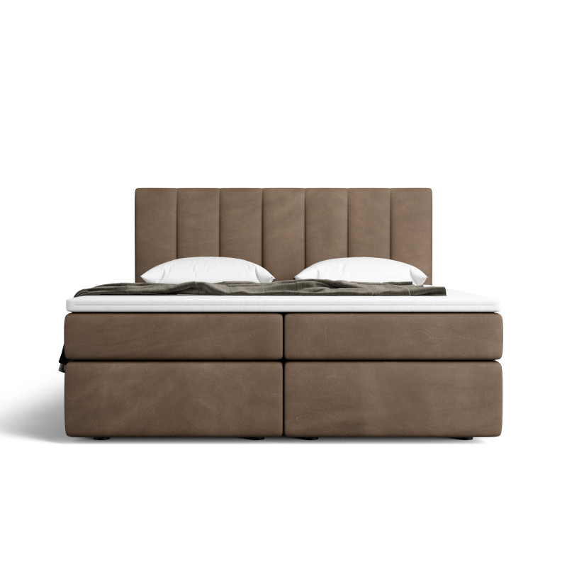 Notre lit boxspring AVALON avec espace de rangement - designDISTRIKT