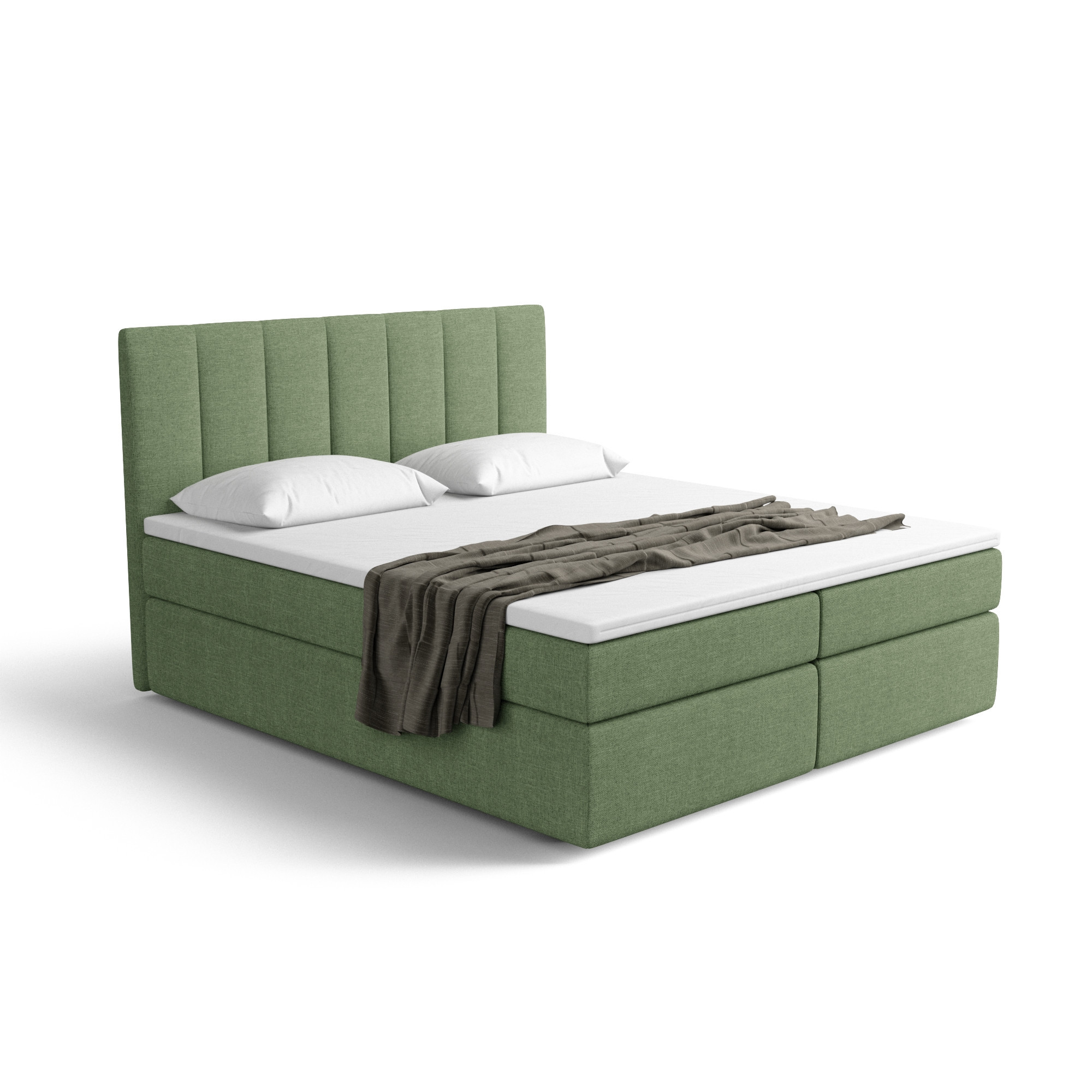 Notre lit boxspring AVALON avec espace de rangement - designDISTRIKT