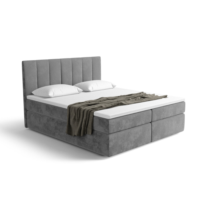 Notre lit boxspring AVALON avec espace de rangement - designDISTRIKT