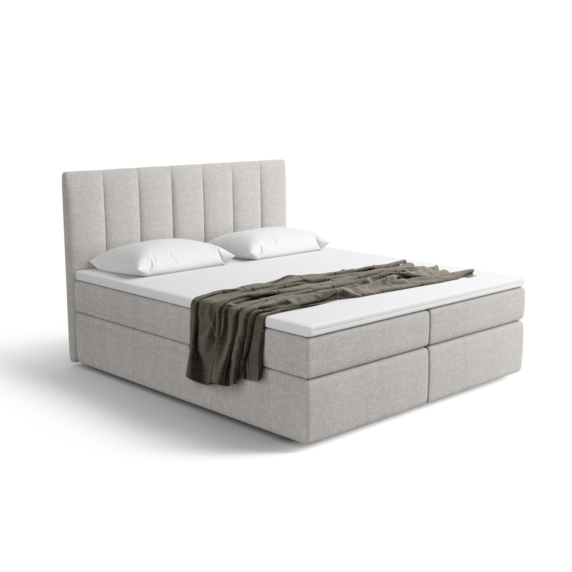 Notre lit boxspring AVALON avec espace de rangement - designDISTRIKT