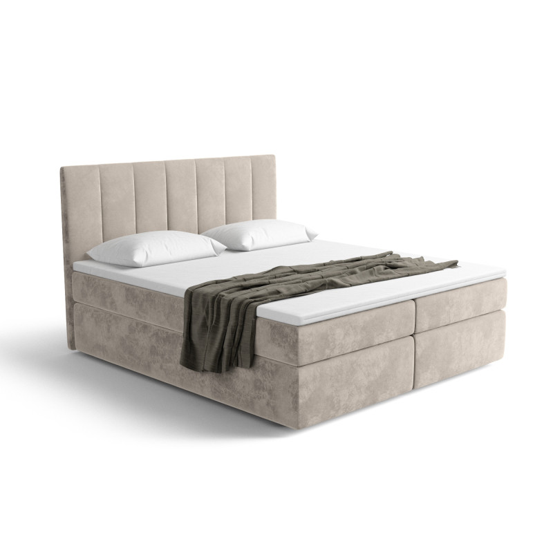 Notre lit boxspring AVALON avec espace de rangement - designDISTRIKT