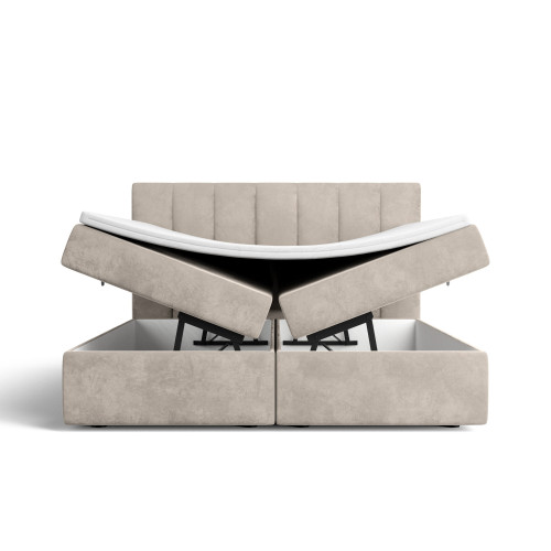 Notre lit boxspring AVALON avec espace de rangement - designDISTRIKT