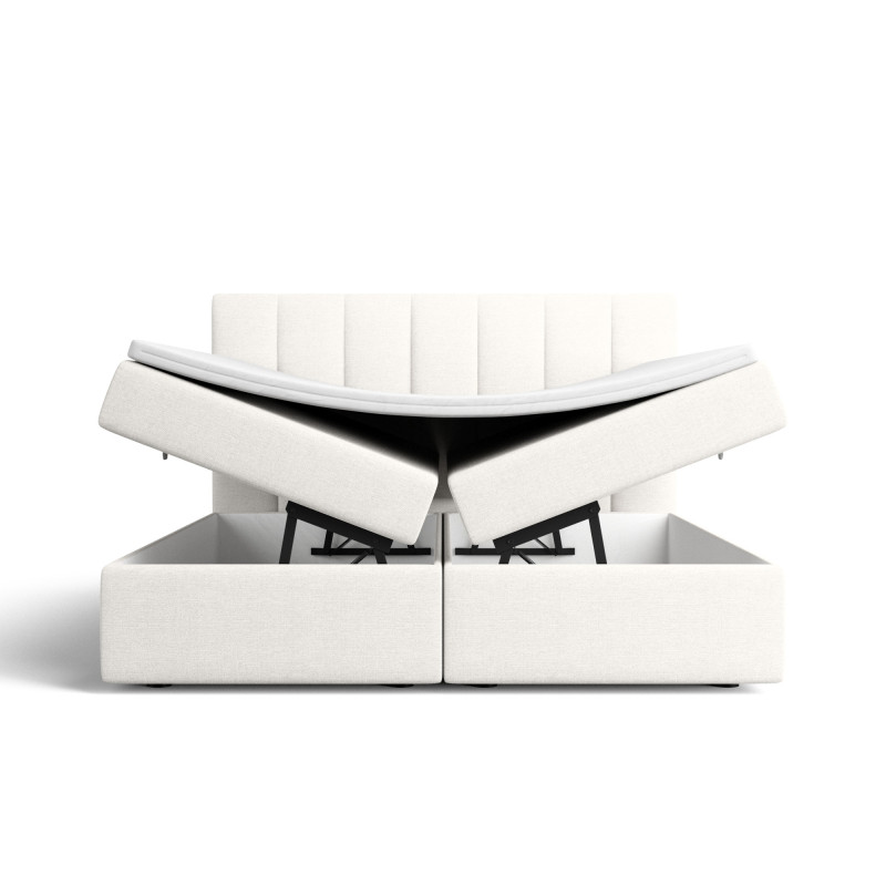 Notre lit boxspring AVALON avec espace de rangement - designDISTRIKT