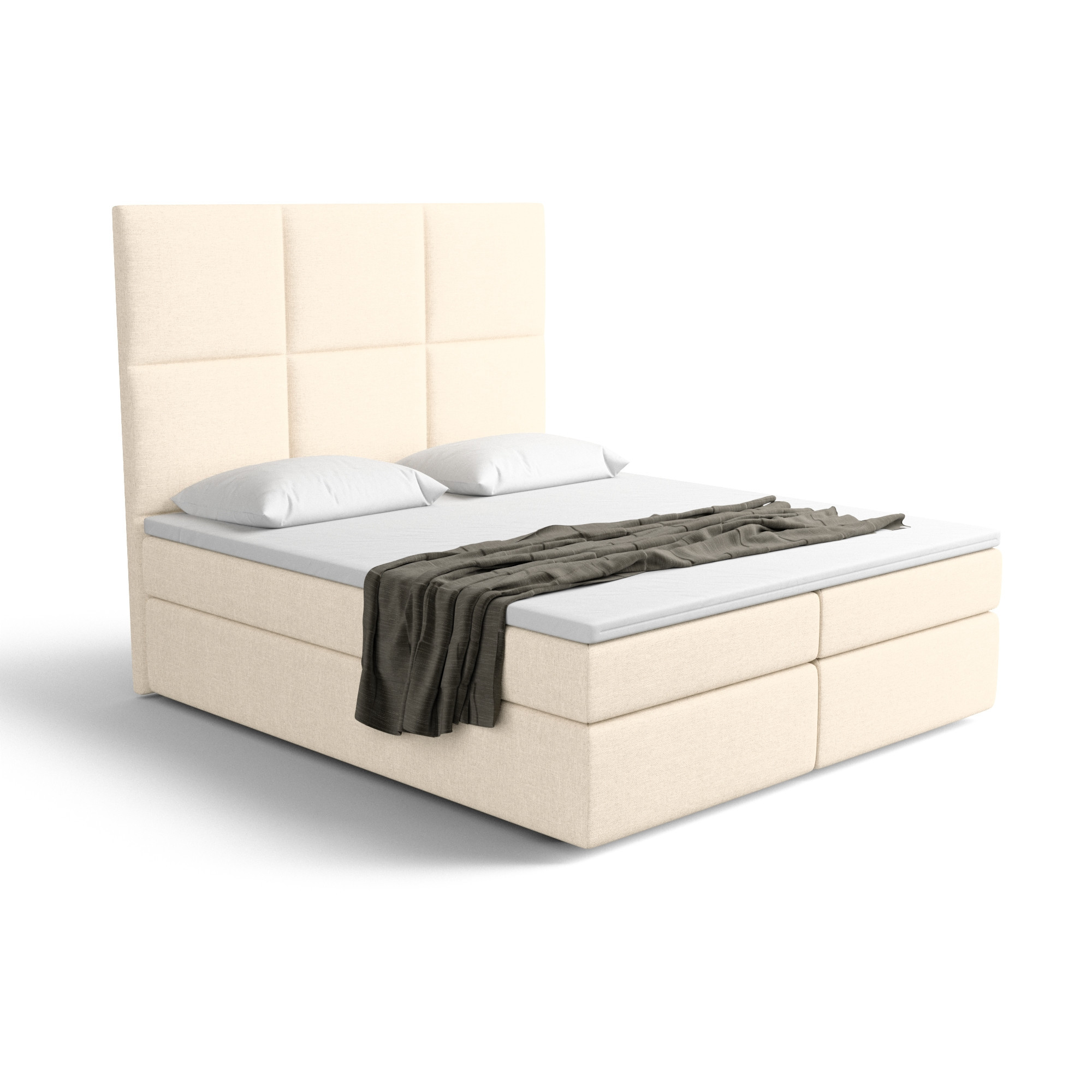 Lit boxspring PALAZZO avec espace de rangement - designDISTRIKT