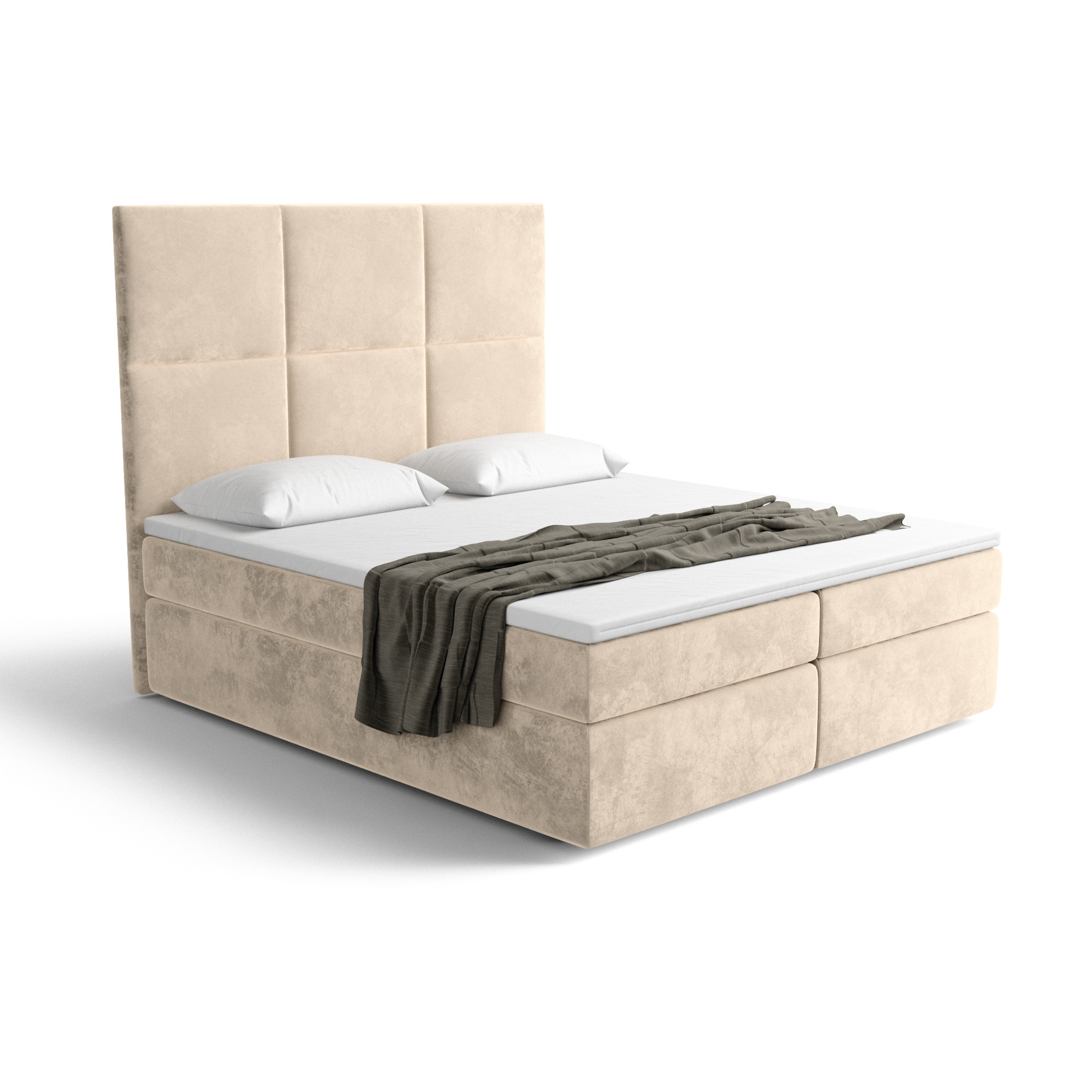 Lit boxspring PALAZZO avec espace de rangement - designDISTRIKT