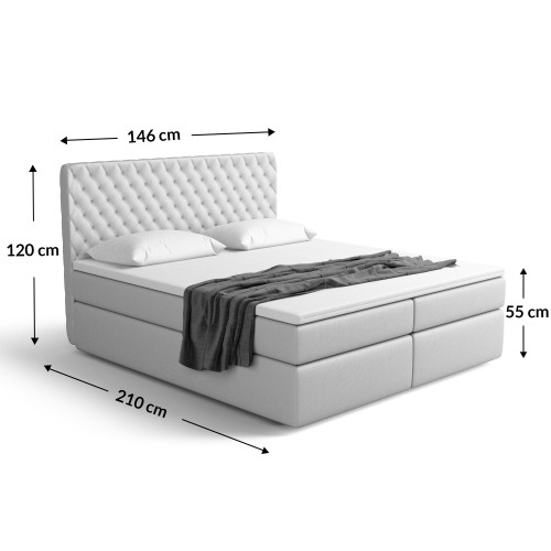 Lit boxspring MISTURA avec espace de rangement - designDISTRIKT