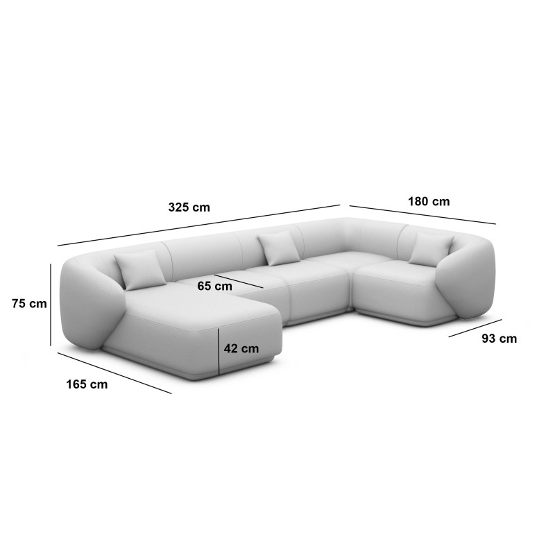 Canapé panoramique MAITANO - Offres jusqu'à -70% - designDISTRIKT