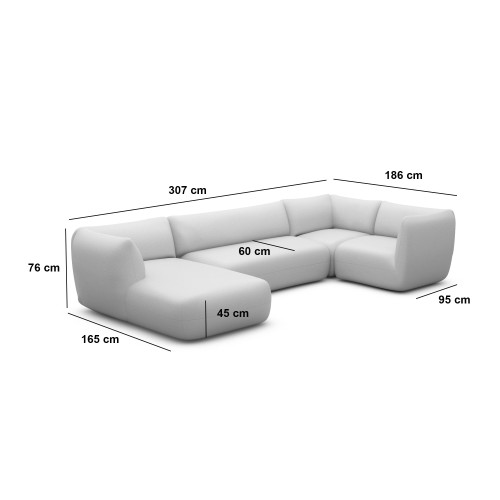 Canapé panoramique LEROY XL - Offres jusqu'à -70% - designDISTRIKT